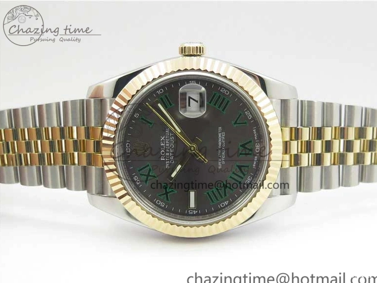 1219 DateJust 41 126333 SS YG Wrapped WWF Best Edition Gray Roman Makers Dial on SS YG Wrapped Jubilee Bracelet A Sporty 3127